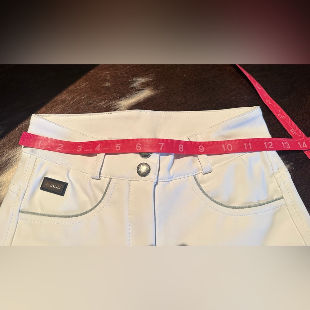 Iago Italia Equestrian Riding Show Breeches, White, Size 22, Great Condition! - Picture 9 of 16